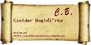 Czelder Boglárka névjegykártya
